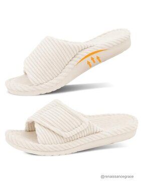 Orthopedic Arch Support Slippers Memory Foam Open Toe House Shoes